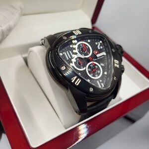 Lamborghini Black and Silver Men's Watch
